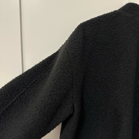 Mango Black Textured Bomber Jacket - Picture 4 of 5